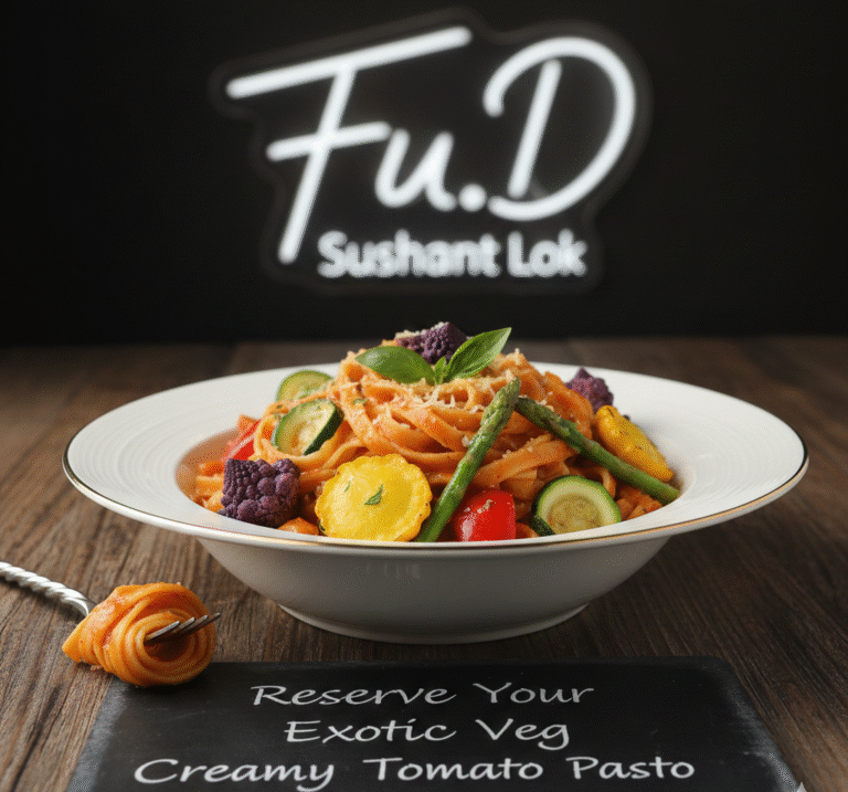 Reserve your Exotic Veg Creamy Tomato Pasta at Fu.D in Sushant Lok