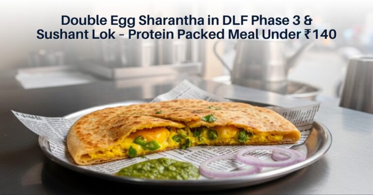 Double Egg Sharantha in DLF Phase 3 & Sushant Lok – Protein Packed Meal Under ₹140