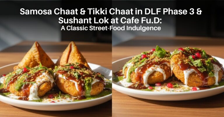 Samosa Chaat & Tikki Chaat in DLF Phase 3 & Sushant Lok at Cafe Fu.D: A Classic Street-Food Indulgence