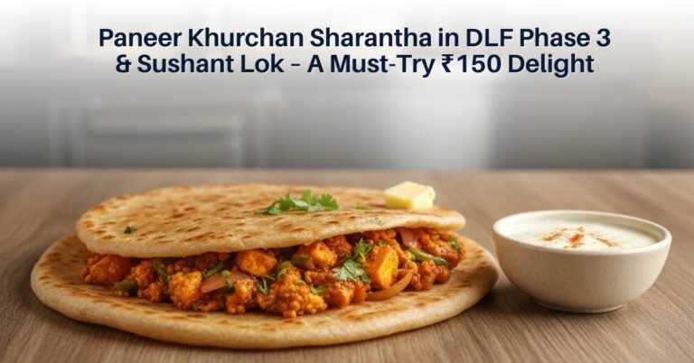 Paneer Khurchan Sharantha in DLF Phase 3 & Sushant Lok – A Must-Try ₹150 Delight