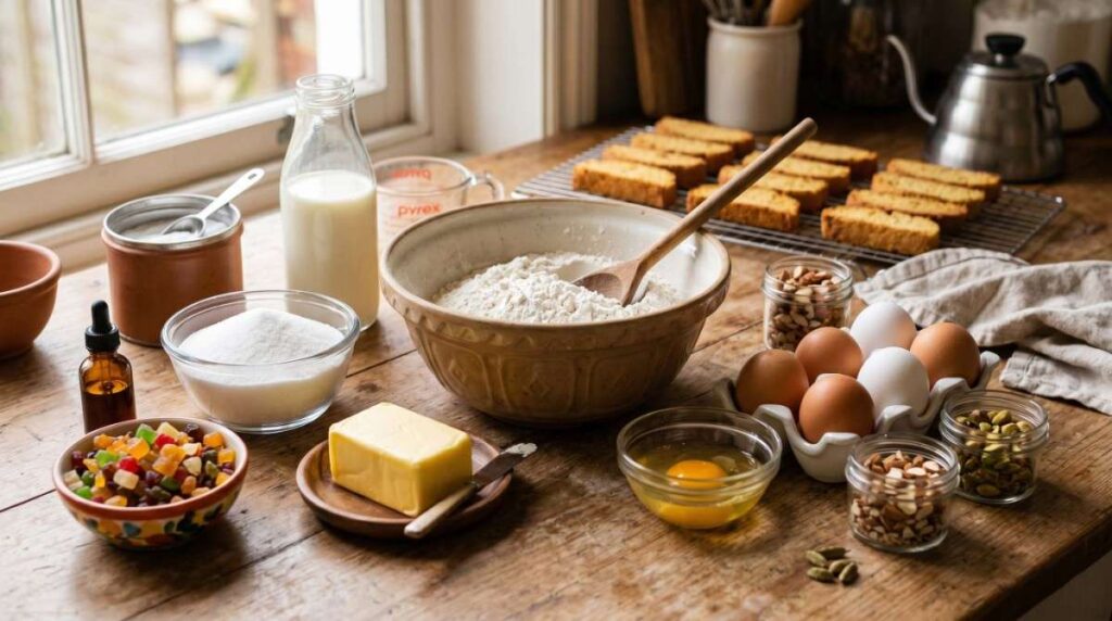 ingredients for cake rusk