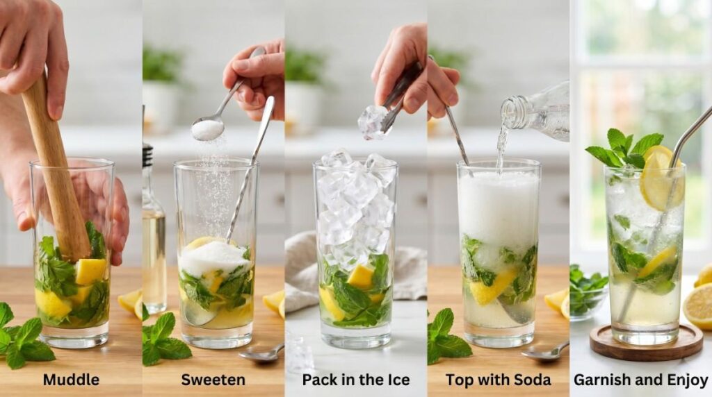 How to make step by step virgin mojito 