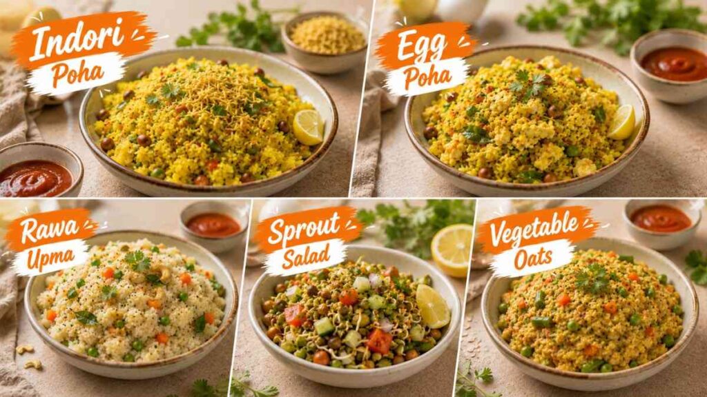 Poha and upma