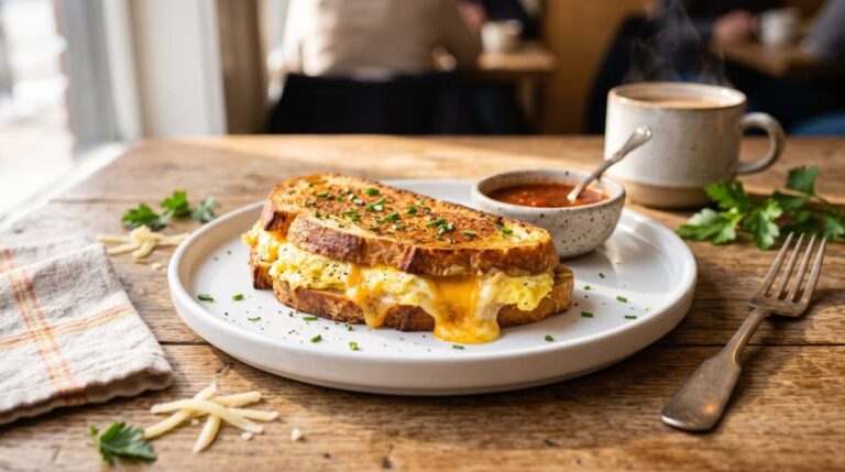 Cheese Bread Omelette Recipe: Creamy & Delicious