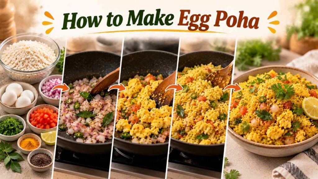 how to make egg poha